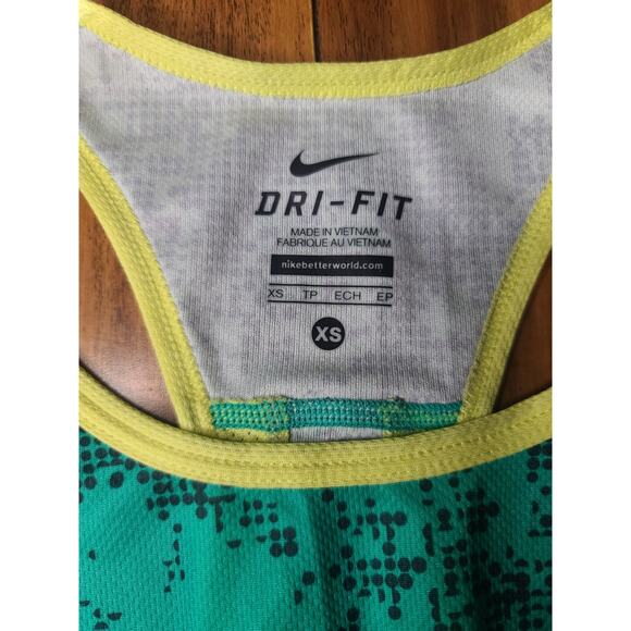Nike Dri-Fit green yellow workout tank - XS - Picture 2 of 4